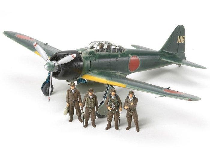 Tamiya 1:48 - Modelauto (2) - MITSUBISHI A6M5/5a ZERO, Kinderen en Baby's, Speelgoed | Overig