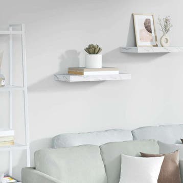 vidaXL Wandplank Muurmontage Wit Marmer 50 x 23,5 x 3,8 cm, Verzenden, Nieuw