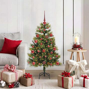 vidaXL Kunstmatige Scharnierende Kerstboom met Kegels Groen, Diversen, Verzenden, Nieuw