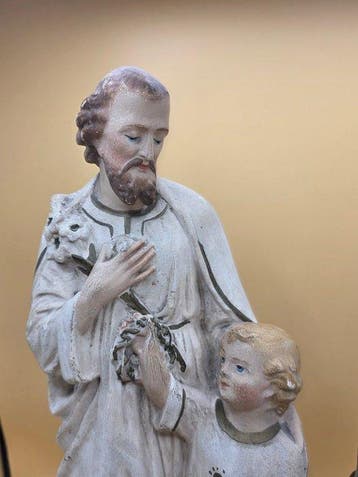 Beeldje, Joseph et marie - 45 cm - Gips