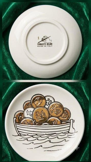 Fornasetti - Piero Fornasetti - Schotel (8) - Aardewerk -