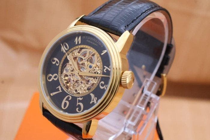 Stührling - Automatic Skeleton - Sans prix de réserve -, Handtassen en Accessoires, Horloges | Heren