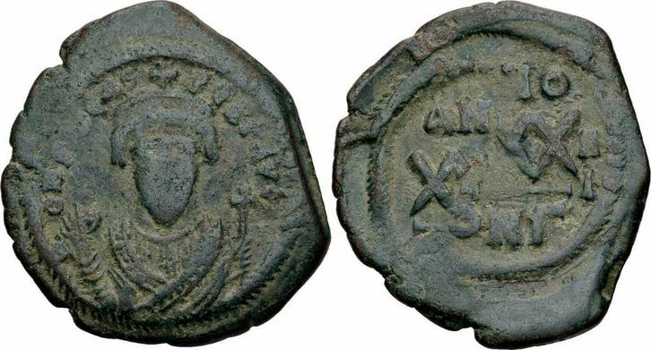 Byzanz Phocas Follis Constantinopolis 604/605 Konsul Robe..., Postzegels en Munten, Munten en Bankbiljetten | Verzamelingen, Verzenden