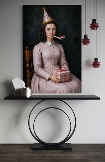 La Mama - The Reluctant Birthday - XL - Œuvre unique 1/1, Antiek en Kunst