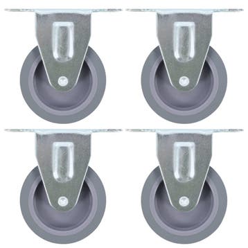 vidaXL Vaste wielen 4 st 75 mm, Verzenden, Nieuw