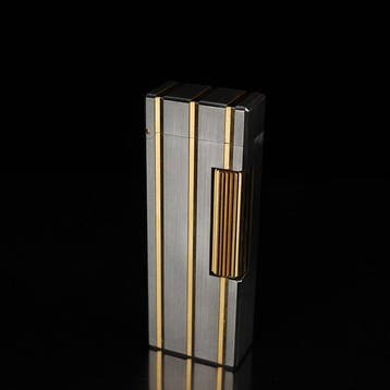 Dunill - Two-Tone Vertical Lines Pattern Rollagas Lighter -