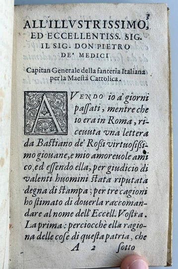 Bastiano de Rossi - Lettera di Bastiano De’ Rossi