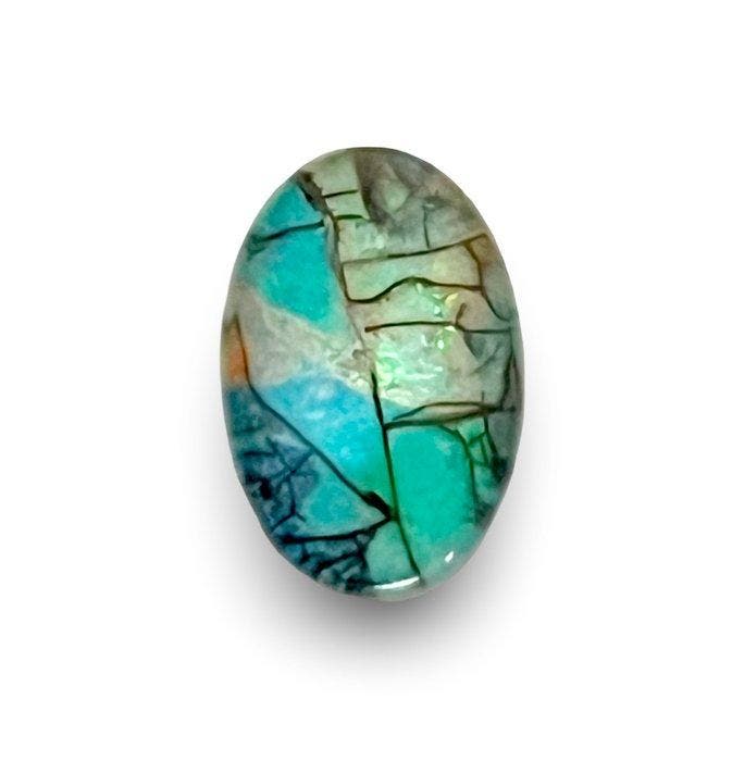 Monarch Opal 18 x 12 mm Cabochon- 2 g, Verzamelen, Mineralen en Fossielen