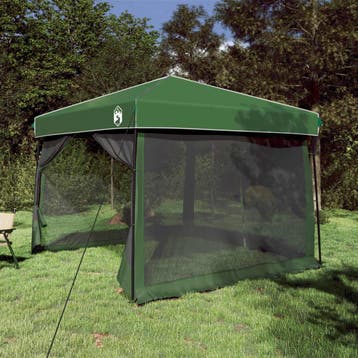 vidaXL Kampeertent Set met dak met opslag 2 pcs Groen, Verzenden