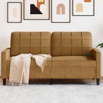 vidaXL Tweezitsbank / zetel 140 cm stof bruin, Huis en Inrichting, Zetels | Zetels, Verzenden, Nieuw