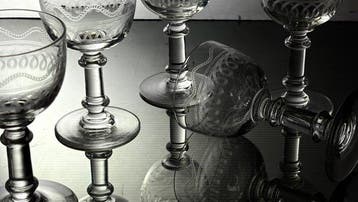 Val Saint Lambert, antieke glasses VSL Service Lothaire -