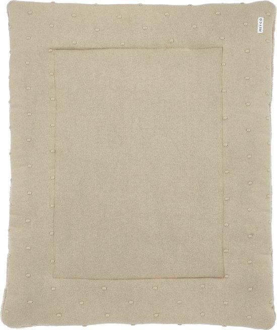 Meyco Baby Mini Knots boxkleed - sand - 77x97cm (Babybox), Kinderen en Baby's, Babyparken, Nieuw, Verzenden