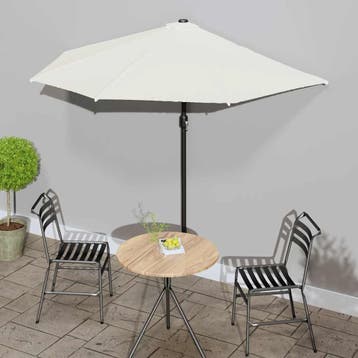 vidaXL Balkonparasol half met aluminium paal 270x144 cm, Verzenden