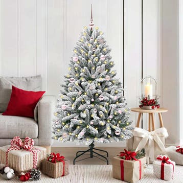 vidaXL Kunstkerstboom 150 cm 150 LEDs Warmwit PVC en Staal, Diversen, Verzenden, Nieuw