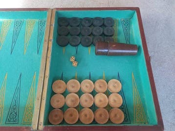 Versace - Jeu de société - Rare boîte de Backgammon - Bois, Antiek en Kunst