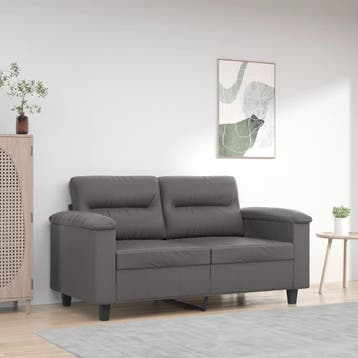 vidaXL Tweezitsbank / zetel 120 cm kunstleer grijs, Verzenden