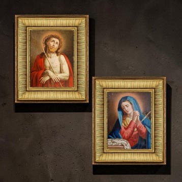 Italiaanse school (XIX) - Mater Dolorosa et Ecce Homo