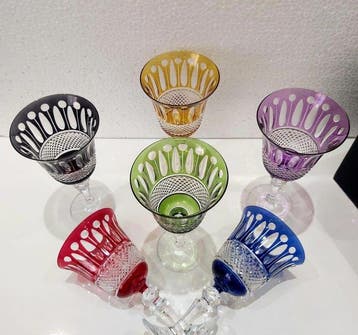 Drinkglas - Kristal - 6-delige Boheems kristal