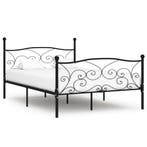 vidaXL Bedframe met lattenbodem metaal zwart 120x200 cm, Verzenden, Nieuw
