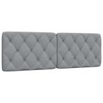 vidaXL Hoofdbordkussen 160 cm stof lichtgrijs, Verzenden