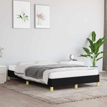 vidaXL Bedframe zonder matras 120x200 cm stof zwart, Verzenden, Nieuw