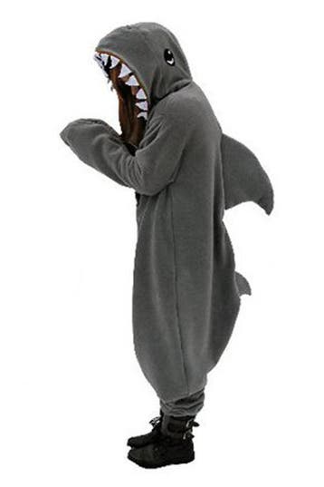 KIMU® Onesie Haai Pakje 86-92 Haaienpak Kostuum Grijs Vis Sh, Ophalen of Verzenden