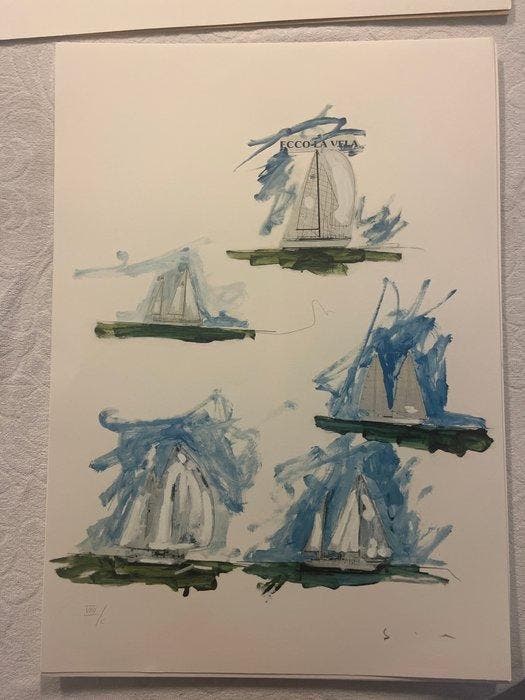 Mario Schifano (1934-1998) - Ecco la vela, Antiek en Kunst, Antiek | Overige Antiek