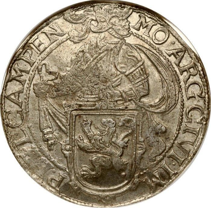 Nederland, Kampen Leeuwendaalder 1651 (NGC MS62 - Top Pop), Postzegels en Munten, Munten | Nederland