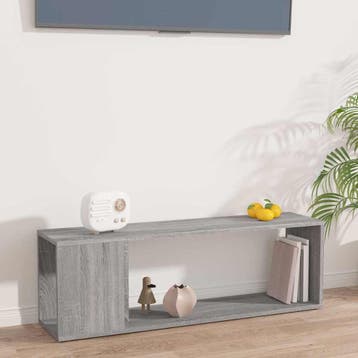 vidaXL Tv-meubel 100x24x32 cm bewerkt hout grijs sonoma, Verzenden, Nieuw