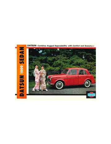 1960 DATSUN 1000 SEDAN BROCHURE ENGELS (USA)