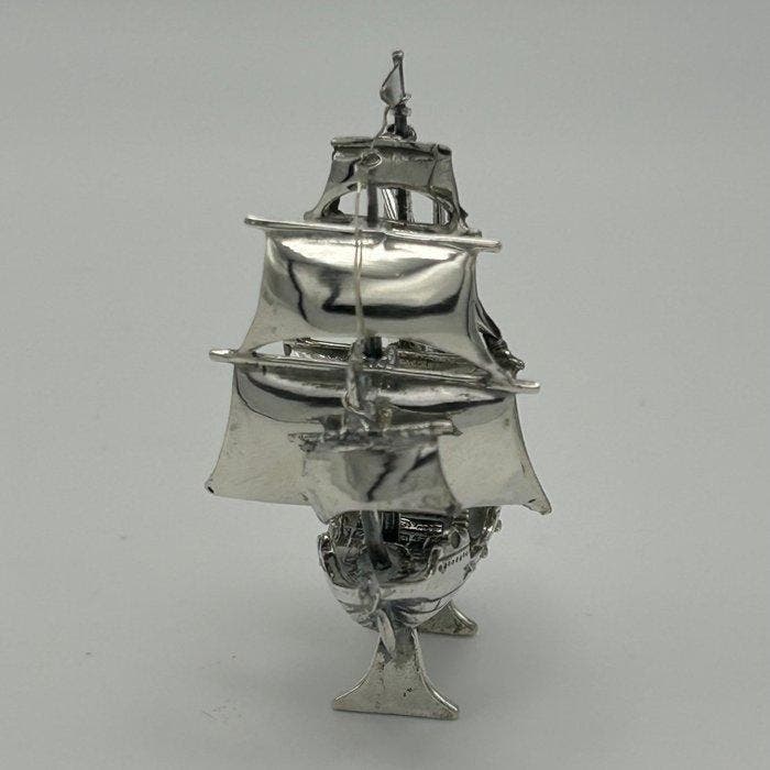 Manifattura italiana - Beeldje - Veliero/Galeone - .925, Antiek en Kunst, Antiek | Zilver en Goud