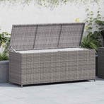 vidaXL Tuinbox 150x50x60 cm poly rattan grijs, Tuin en Terras, Verzenden, Nieuw