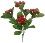 Bessentak Rood Kunstbloem 32 cm per stuk, Nieuw