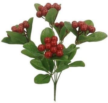 Bessentak Rood Kunstbloem 32 cm per stuk, Nieuw