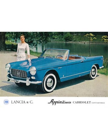 1959 LANCIA APPIA CABRIOLET LEAFLET ENGELS, Nieuw