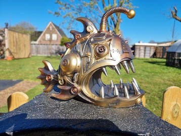 Statue, Steampunk Lantern Fish - 22 cm - Résine - 2026