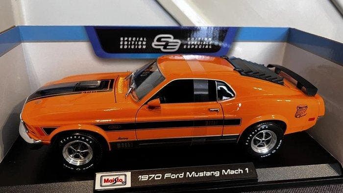 Maisto 1:18 - Modelauto - Ford Mustang Mach 1 1970, Hobby en Vrije tijd, Modelauto's | 1:5 tot 1:12