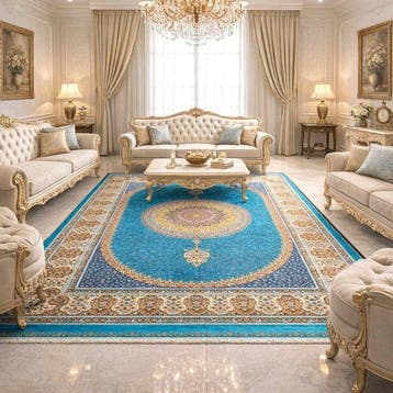 Tapis en soie dIsfahan de luxe - fini à la main - tapis de, Nieuw