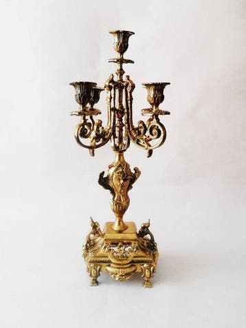 Candélabre - Bronze doré - Style rococo / Louis XV