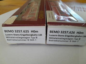 Bemo H0m - 3257.625/3257.626 - Modeltrein personenwagen (2)