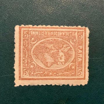 Egypte 1872 - Sphinx en Piramides met kopstaand middenstuk -