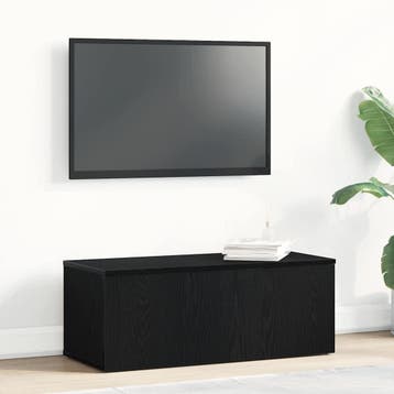 vidaXL TV Kast 80x34x30 cm Zwart Eiken Bewerkt hout, Huis en Inrichting, Verzenden, Nieuw