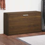 vidaXL Schoenenbank 80x24x45 cm bewerkt hout bruin, Huis en Inrichting, Kasten | Schoenenkasten, Verzenden, Nieuw