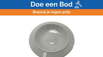 Bieden: Alessi Porcelain Soup Bowl Deep Plate - Elegant Mar, Ophalen of Verzenden