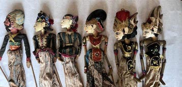 Marionet (6) - Wayang Golèk Sundanees - Hout, Katoen -