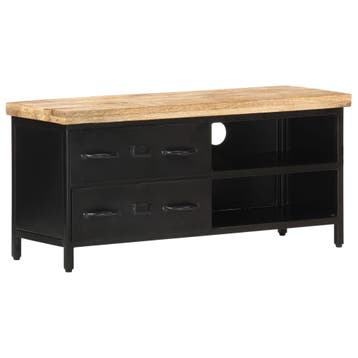 vidaXL Tv-meubel 90x30x41 cm ruw mangohout, Verzenden, Nieuw