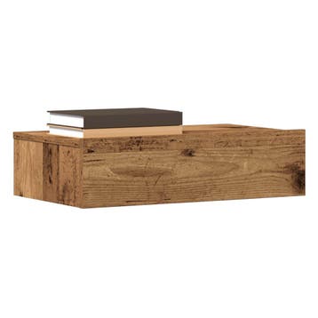 vidaXL Nachtkastje 60x35 cm spaanplaat oud hout, Verzenden, Nieuw
