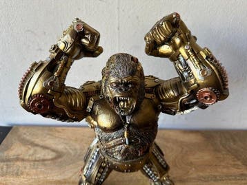 sculptuur, Steampunk art Gorilla - 32.5 cm - polystone