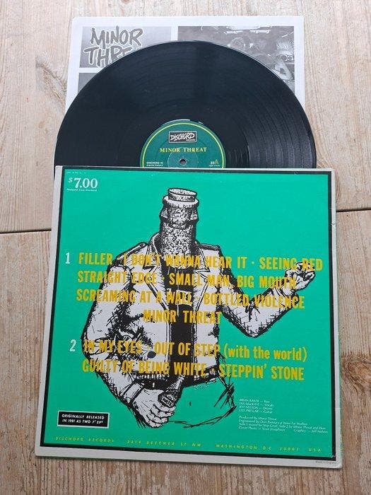 Minor Threat - Minor threat (green 7$ pressing) - Hardcore,, Cd's en Dvd's, Vinyl Singles