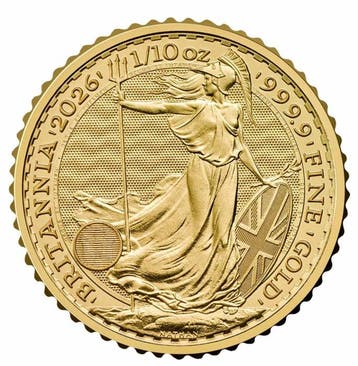 Verenigd Koninkrijk. 10 Pounds 2026, Britannia, 1/10 oz